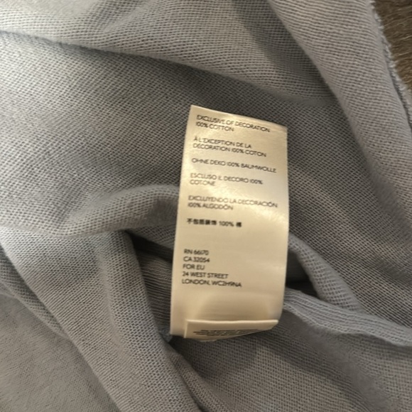 We The Free - Gene Henley Distressed V-Neck Pocket Blue Oversized Shirt - Large - Picture 13 of 13